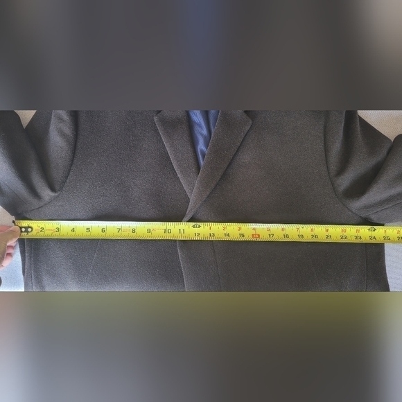 Kenneth Cole New York Men's Charcoal Gray/Black Wool Peacoat Trenchcoat Size 46R - Picture 11 of 11